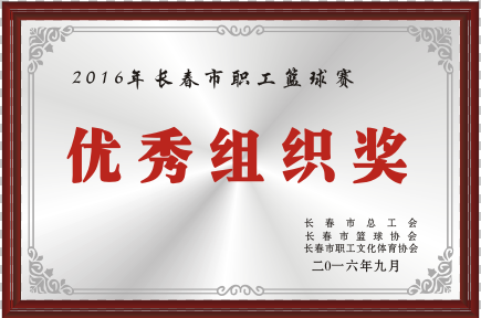 2016年优异组织奖